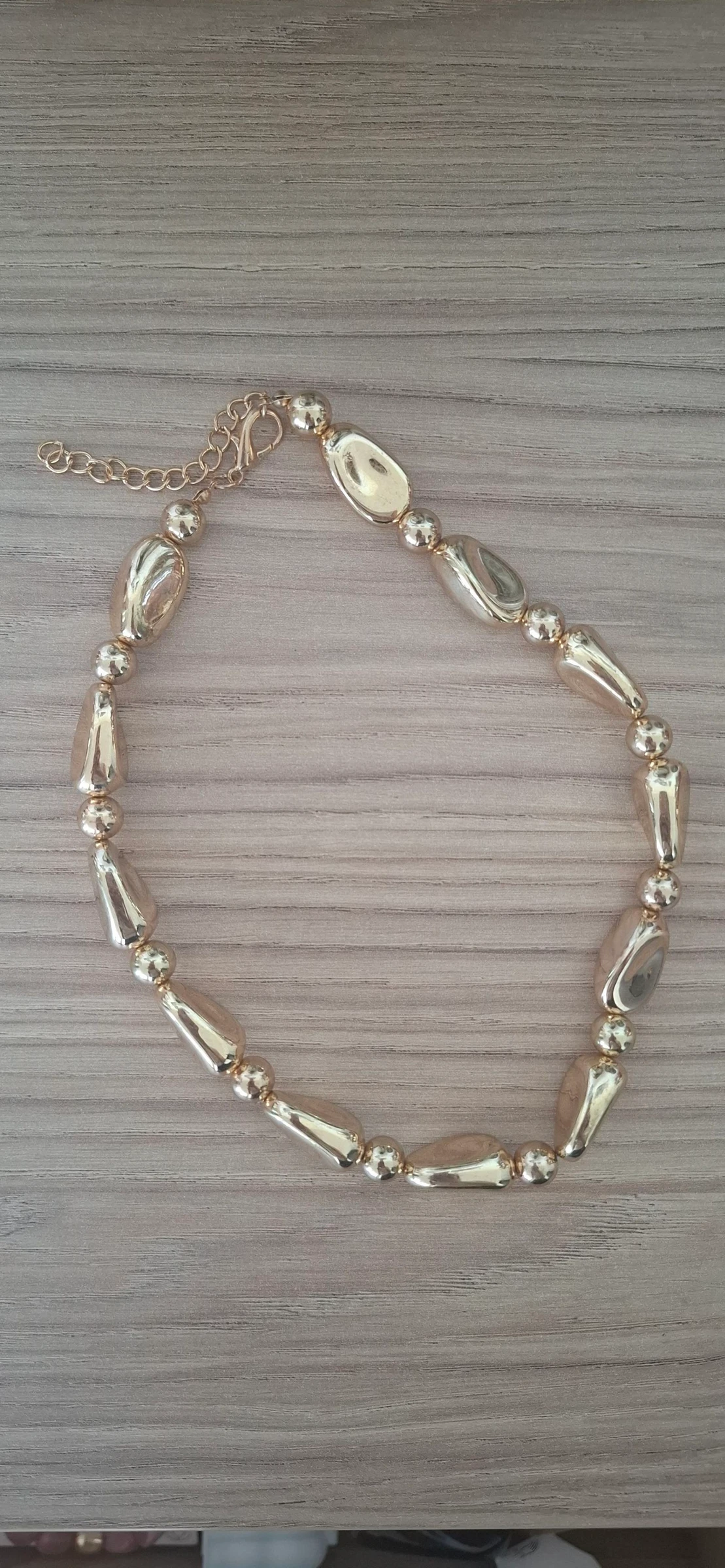 Large gold pearl necklace – Sézane style – boho chic – new never worn – photo 2